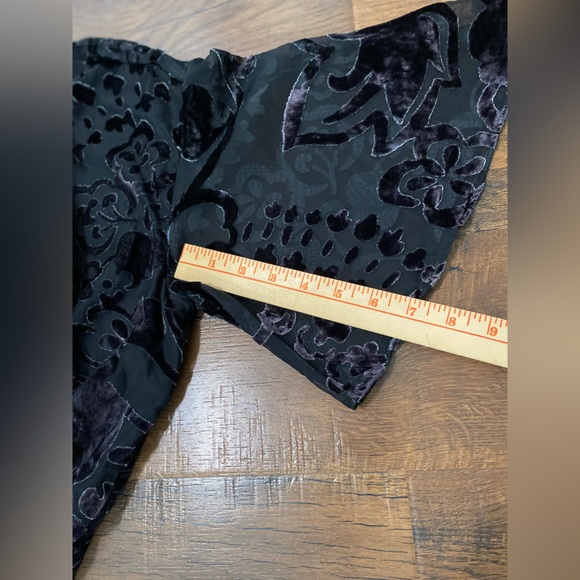 Free People Women Mini Dress XS Black Manuka Burnout Velvet Mini A Line - Picture 10 of 16